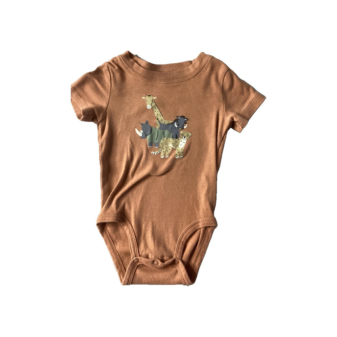 Carters Unisex animals | Brown Onesie Size: 12 months animals | Brown