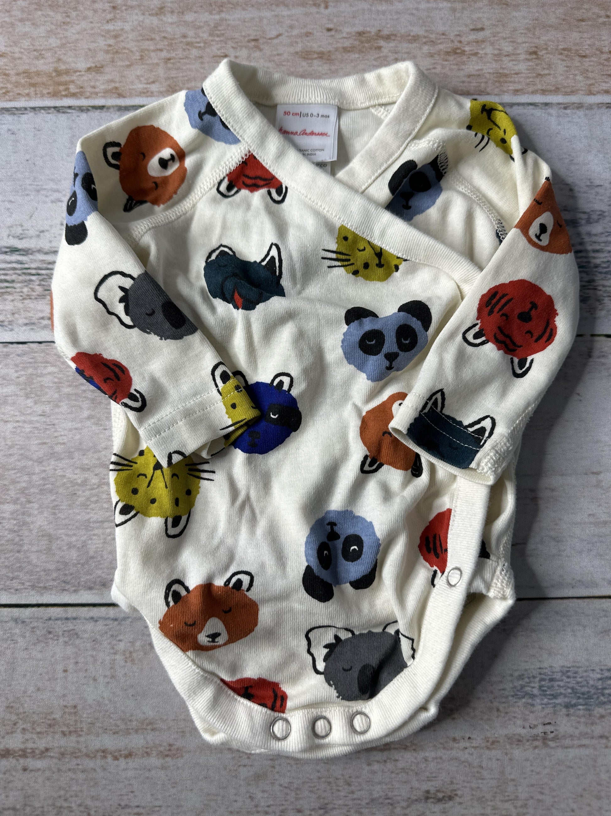 Hanna Andersson Unisex animals | cream Onesie Size: 0-3 months animals | cream
