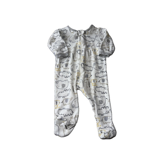 Gerber organic Boys animals | Grey | Yellow | Light Blue Pajamas Size: 6-9 months animals | Grey | Yellow | Light Blue
