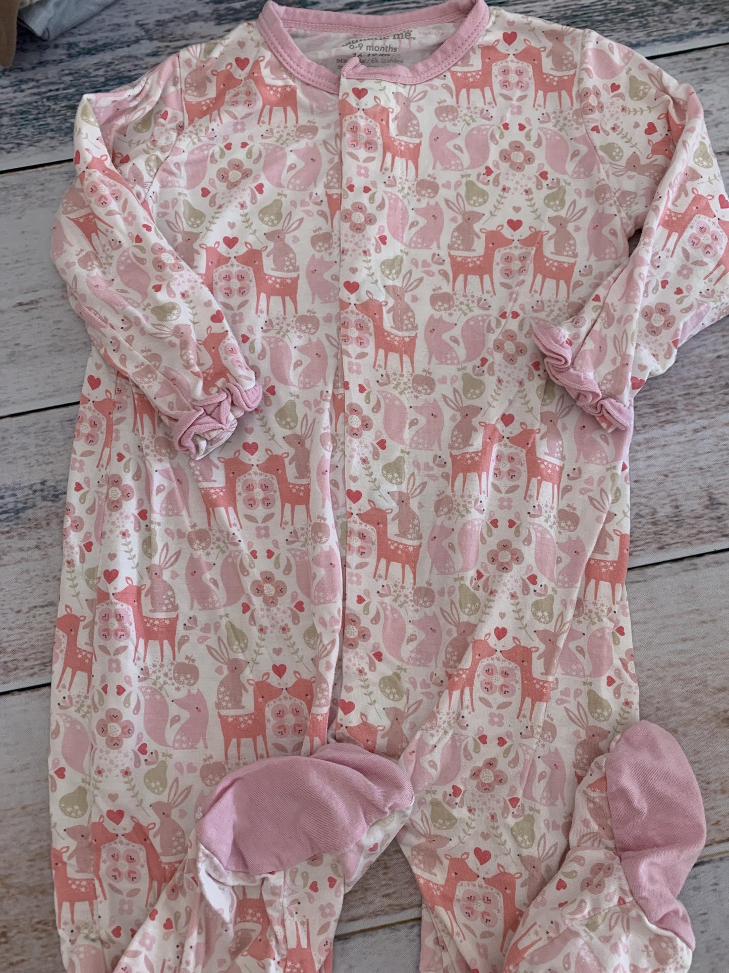 Magnetic Me Girls animals | pink Pajamas Size: 6-9 months animals | pink