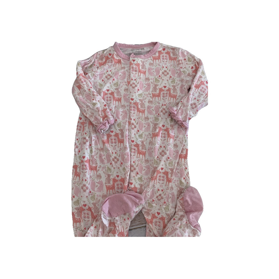 Magnetic Me Girls animals | pink Pajamas Size: 6-9 months animals | pink
