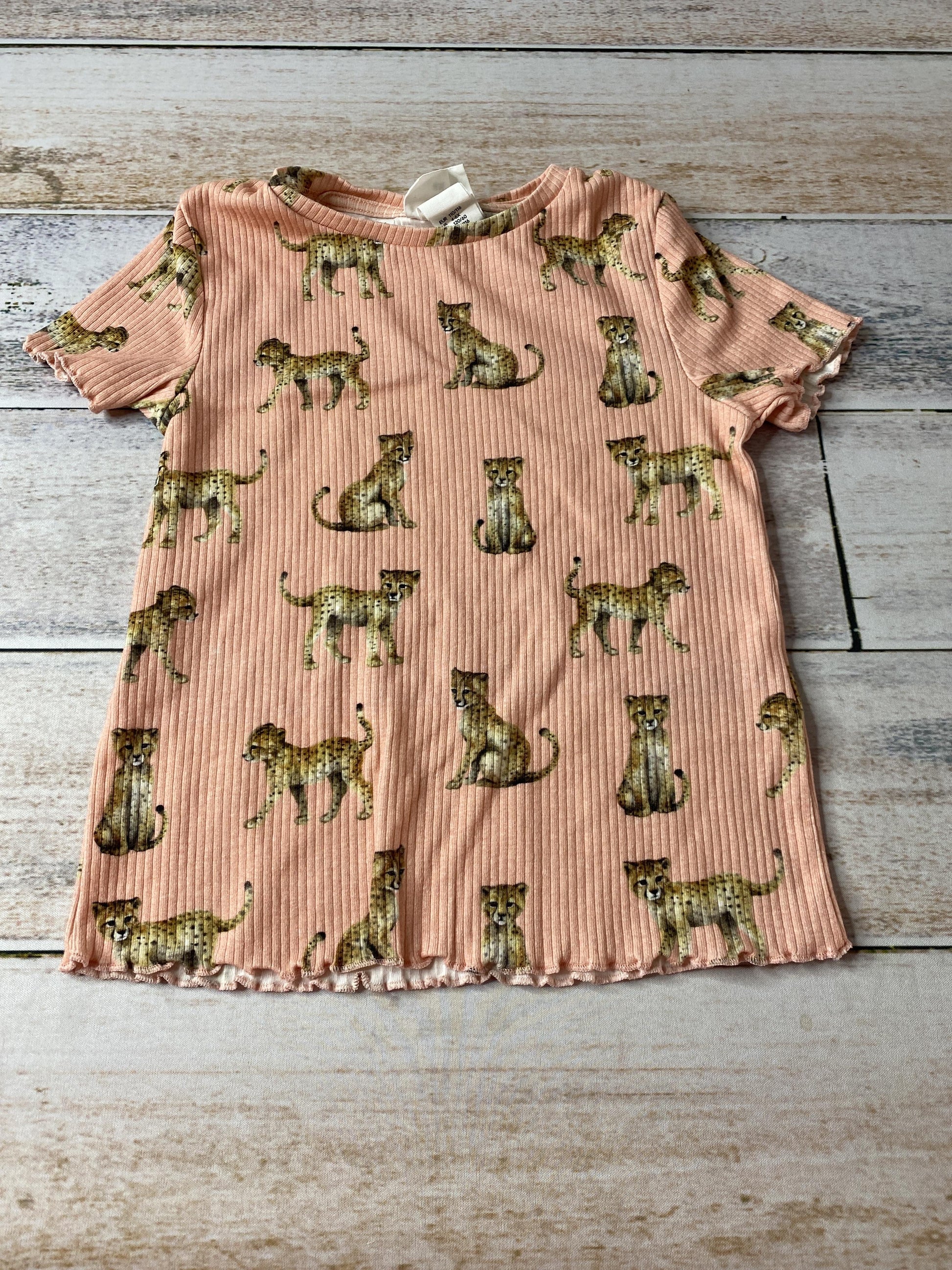 H&M Girls animals T-Shirt Size: 4-6 Years animals