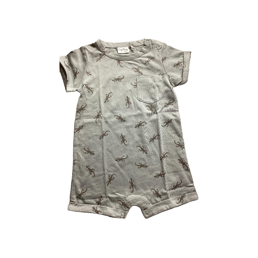 Unisex animlas | Grey Romper Size: 18-24 months animlas | Grey