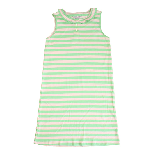 Classic Prep Girls Apple Green | Lillys Combo Stripe Dress Size: 6-14 Years