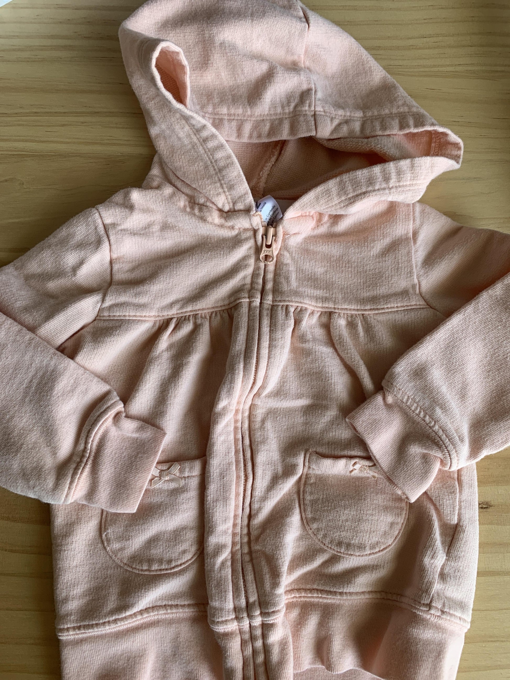 Girls Apricot Hoodie Size: 12 months Apricot