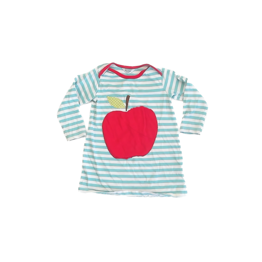 Boden Girls Aqua Apple Dress Size: 18-24 Months Aqua Apple
