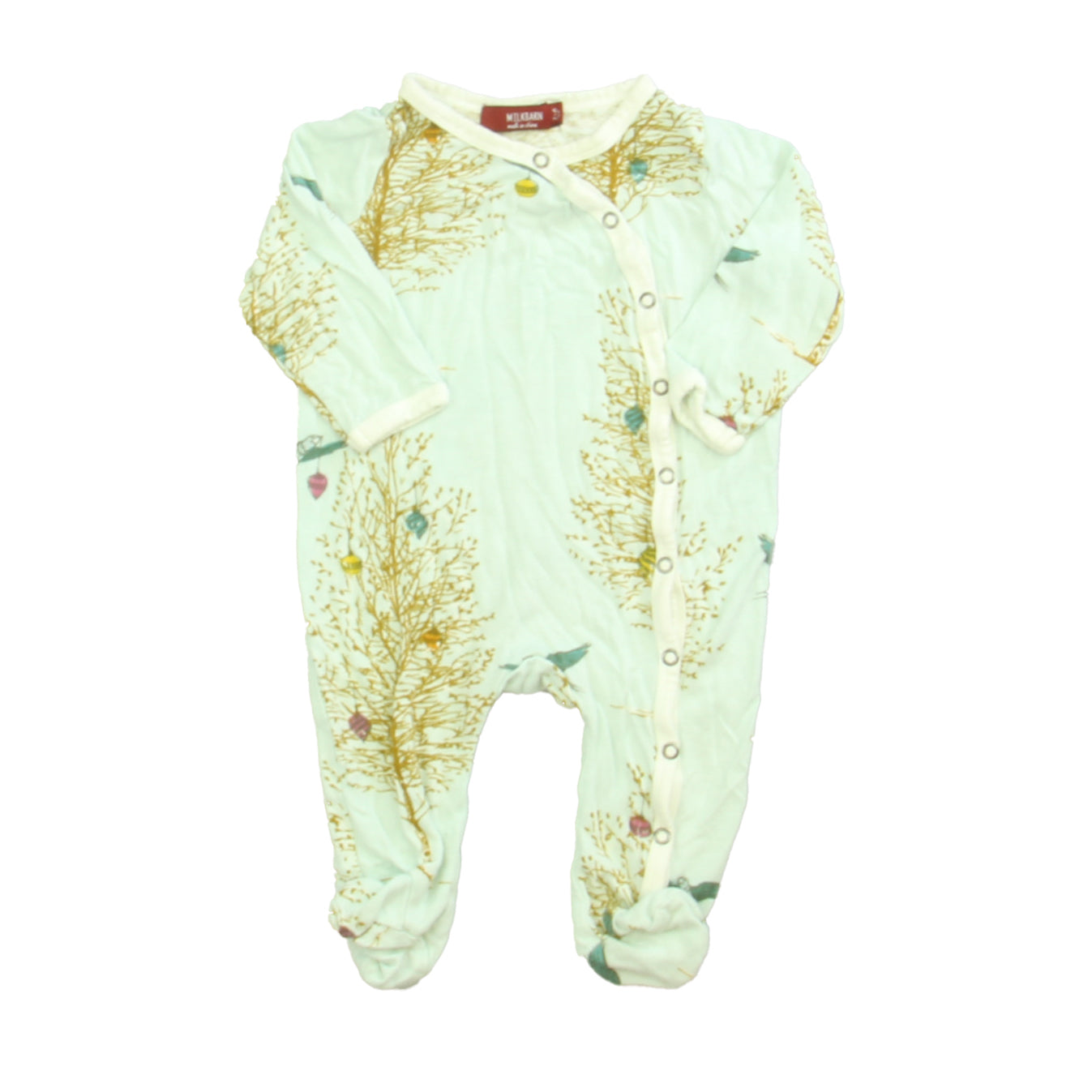 Milkbarn Boys Aqua | Brown Long Sleeve Outfit Size: 3-6 Months Aqua | Brown