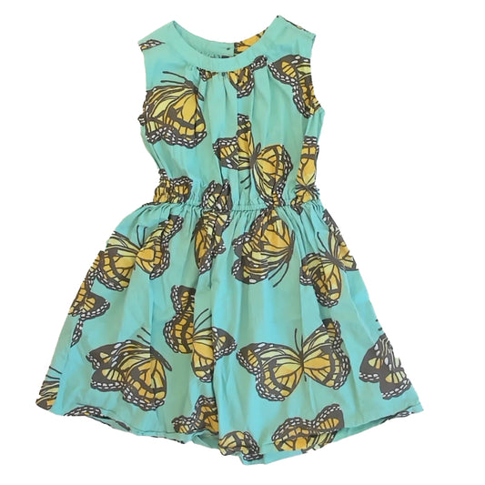 Tea Collection Girls Aqua Butterflies Dress Size: 10 Years Aqua Butterflies