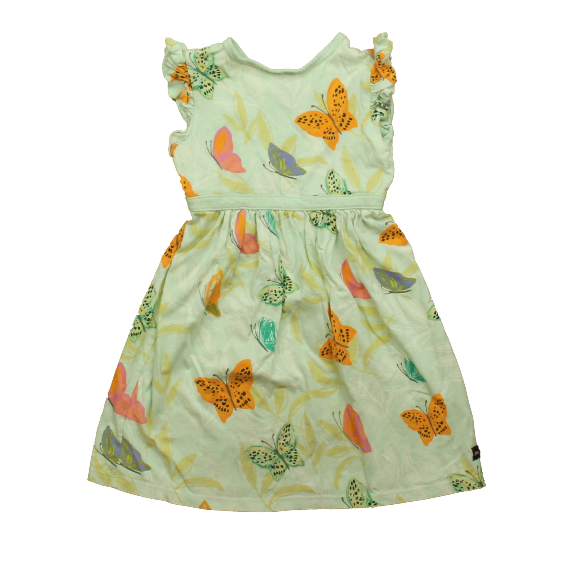Tea Collection Girls Aqua Butterfly Dress Size: 4T Aqua Butterfly