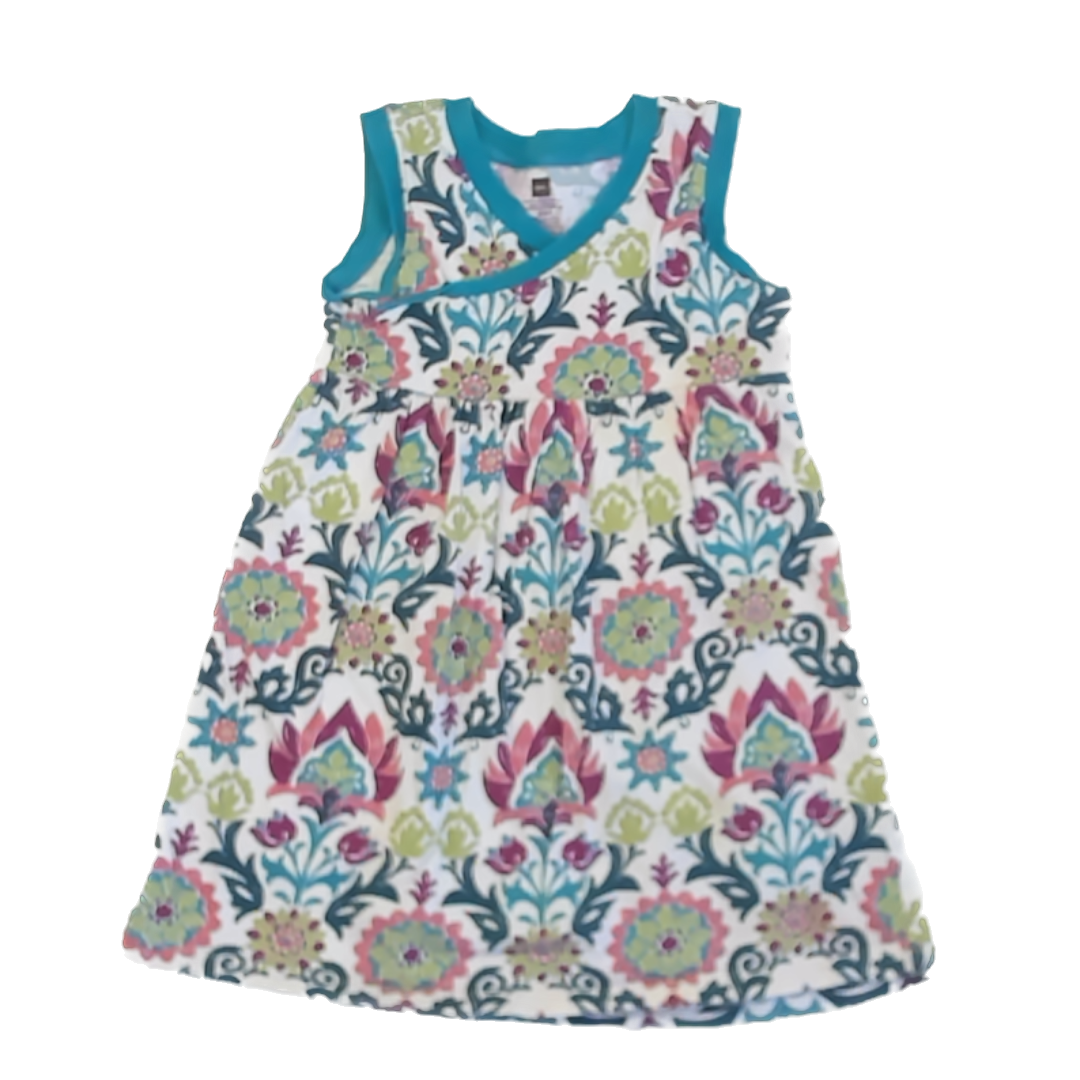 Tea Collection Girls Aqua Design | Short Sleeve Dress Size: 5T Aqua Design | Short Sleeve