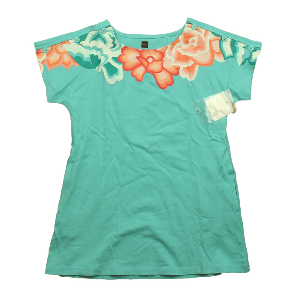 Tea Girls Aqua Flower Dress Size: 3T