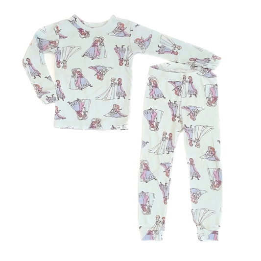 Gap x Disney Girls Aqua Frozen 2-piece Pajamas Size: 5T Aqua Frozen