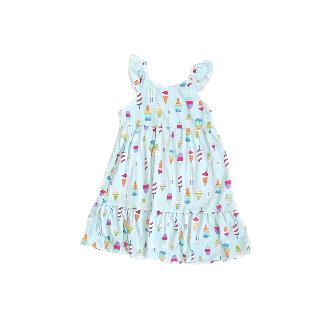 Member's Mark Girls Aqua Ice Cream Dress Size: 3T Aqua Ice Cream