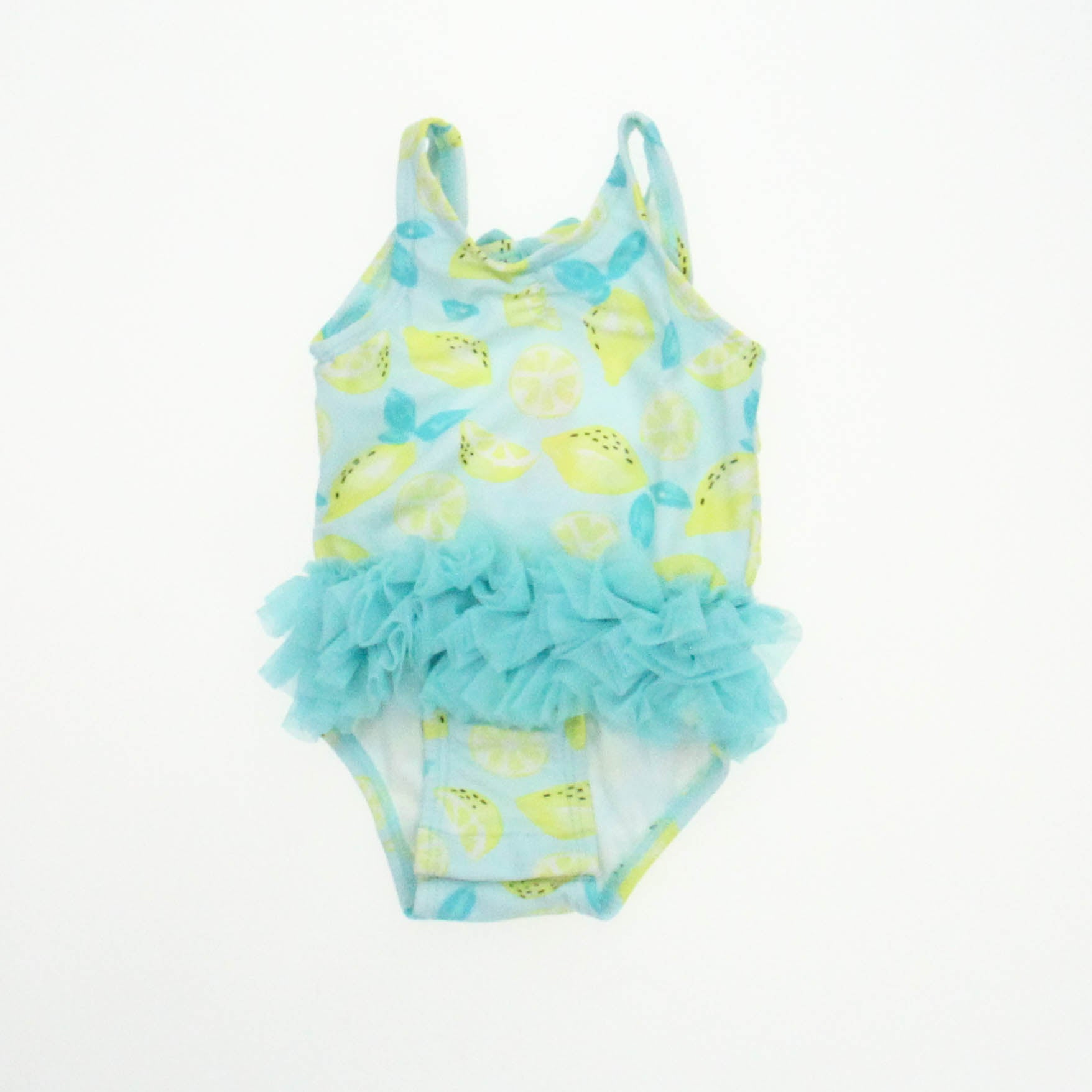 Cat & Jack Girls Aqua | Lemons 1-piece Swimsuit Size: 3-6 Months Aqua | Lemons