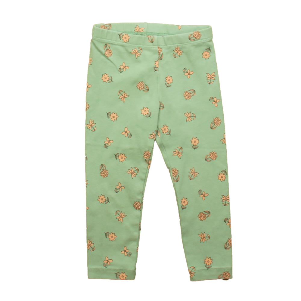 Tea Girls Aqua | Pink Floral Leggings Size: 2T Aqua | Pink Floral