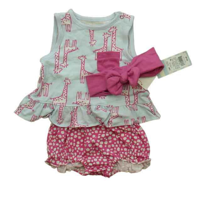 Cat & Jack Girls Aqua | Pink Giraffes Apparel Sets Size: 18 Months