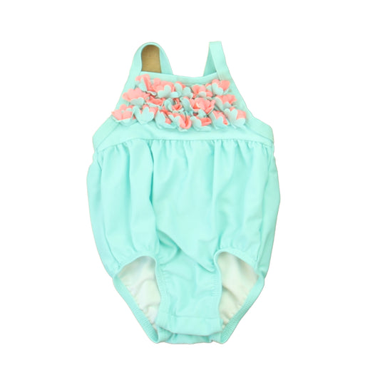 Cat & Jack Girls Aqua | Pink 1-piece Swimsuit Size: 6-9 Months Aqua | Pink