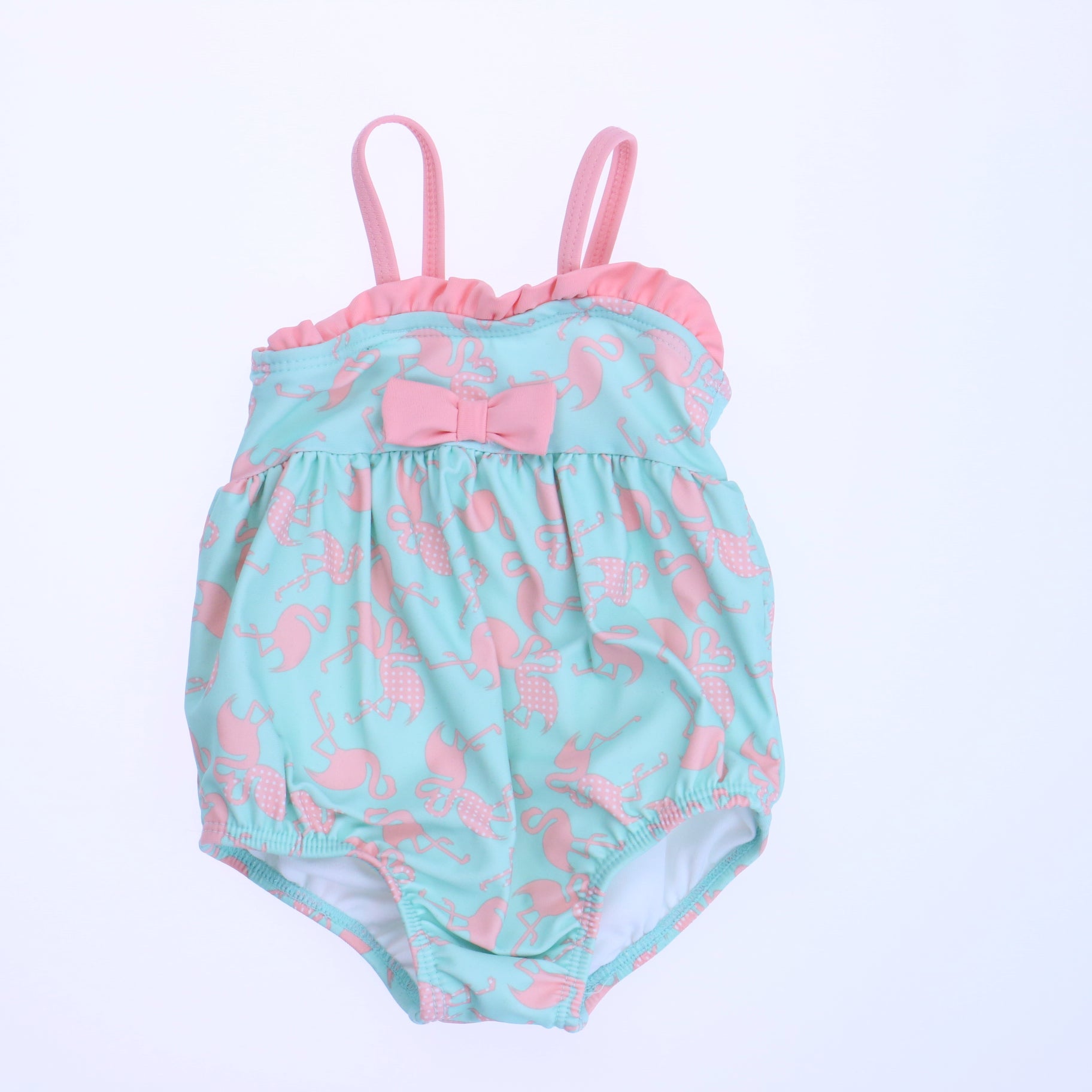 Unknown Brand Girls Aqua | Pink 1-piece Swimsuit Size: 3-6 Months Aqua | Pink