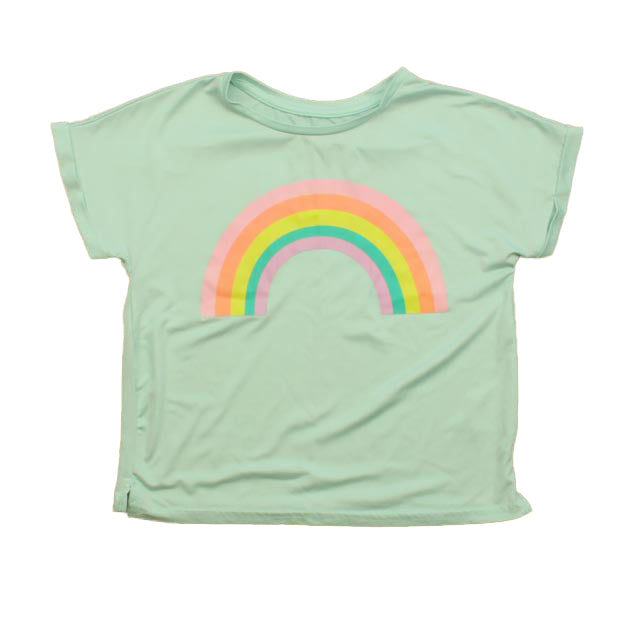 Rockets Of Awesome Girls Aqua Rainbow Athletic Top Size: 6-7 Years