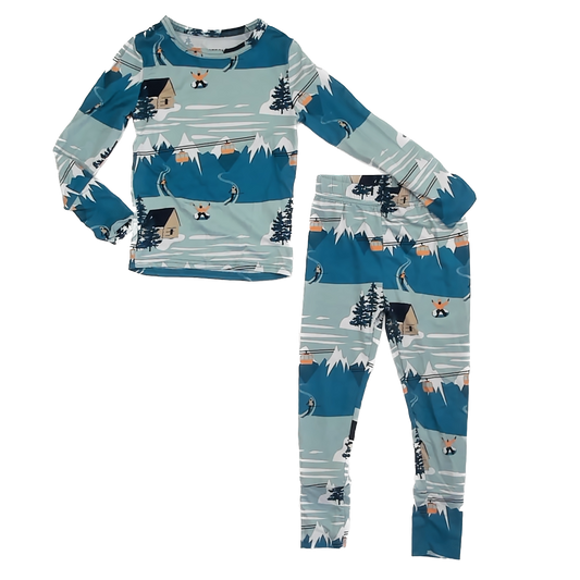 Unknown Brand Boys Aqua Ski Slope 2-piece Pajamas Size: 2-3T Aqua Ski Slope