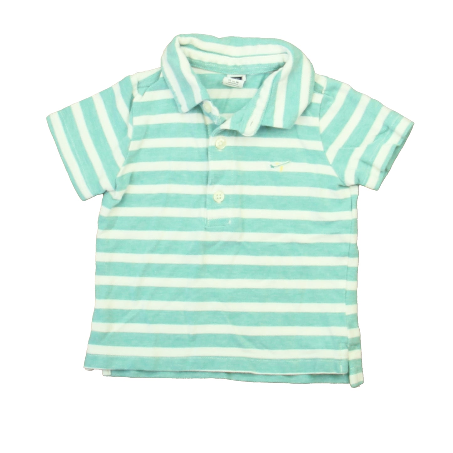 Janie and Jack Boys Aqua Stripe Polo Shirt Size: 6-12 Months Aqua Stripe