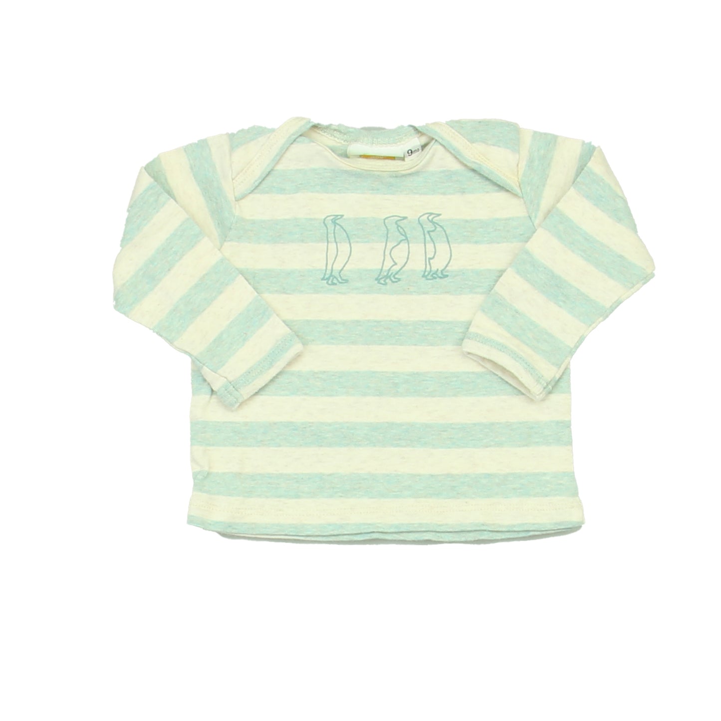Kumquat Boys Aqua Stripe Long Sleeve T-Shirt Size: 6 Months Aqua Stripe