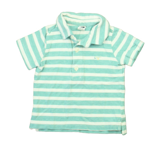 Janie and Jack Boys Aqua Stripe Polo Shirt Size: 6-12 Months Aqua Stripe