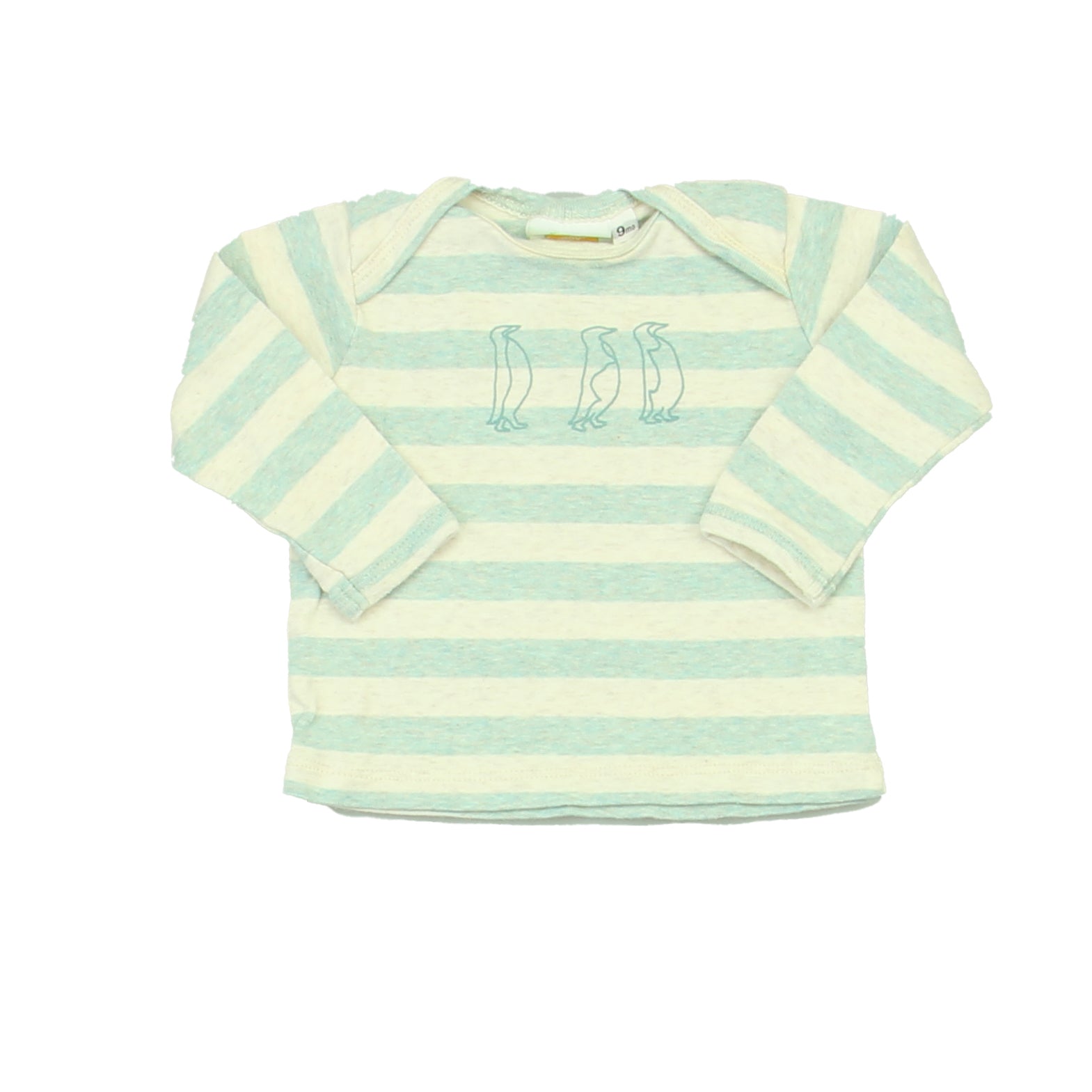 Kumquat Boys Aqua Stripe Long Sleeve T-Shirt Size: 6 Months Aqua Stripe
