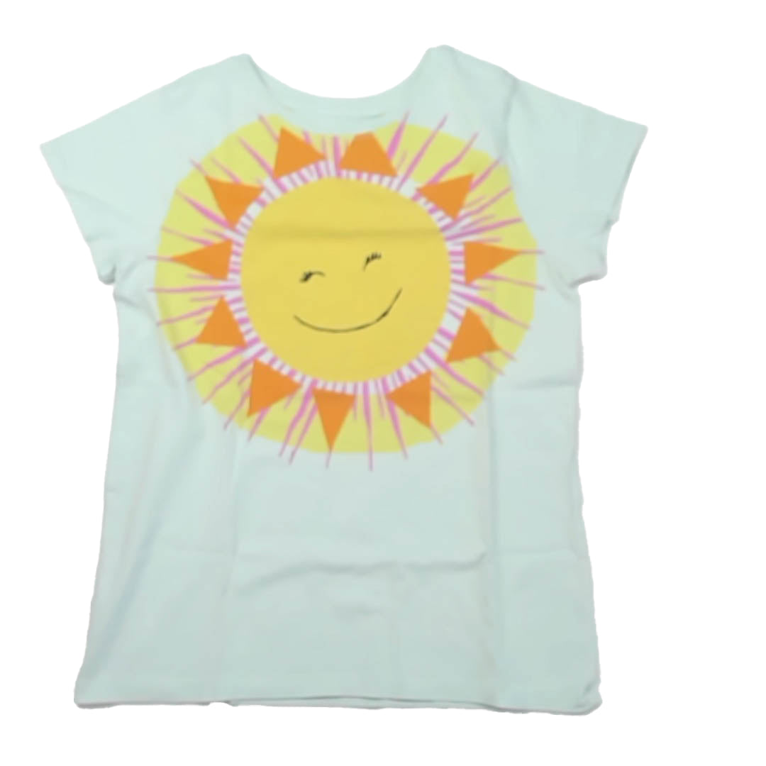 Tea Collection Girls Aqua Sun T-Shirt Size: 12 Years Aqua Sun