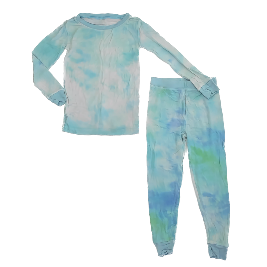Little Sleepies Boys Aqua Tie Dye 2-piece Pajamas Size: 3T Aqua Tie Dye