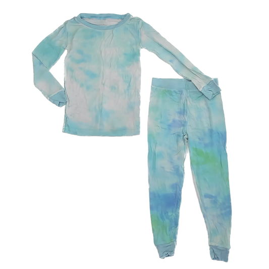 Little Sleepies Boys Aqua Tie Dye 2-piece Pajamas Size: 3T Aqua Tie Dye
