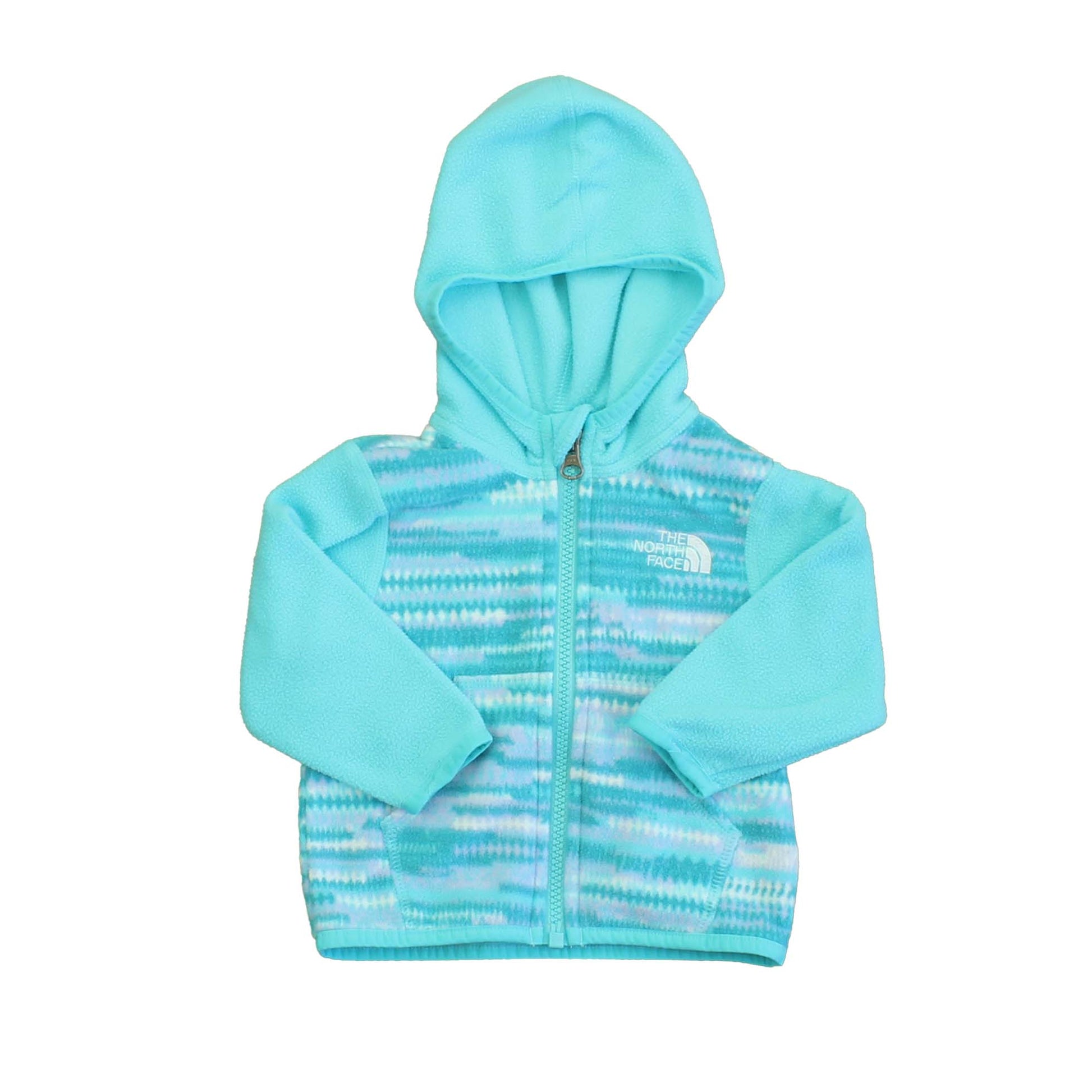 The North Face Unisex Aqua | White | Lavender Fleece Size: 3-6 Months Aqua | White | Lavender