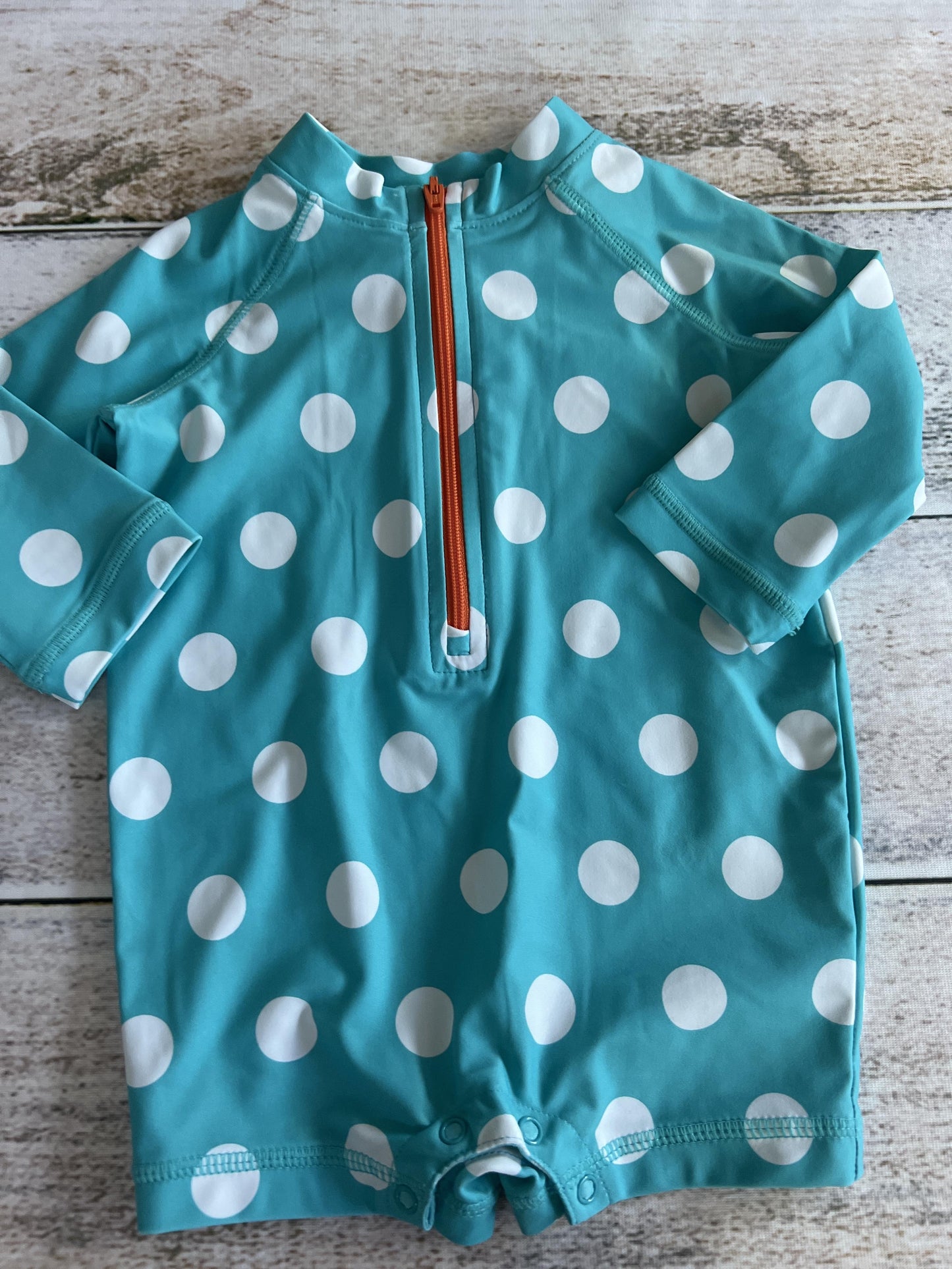 Primary Girls Aqua | White | polka dot Swimwear Size: 3-6 months Aqua | White | polka dot