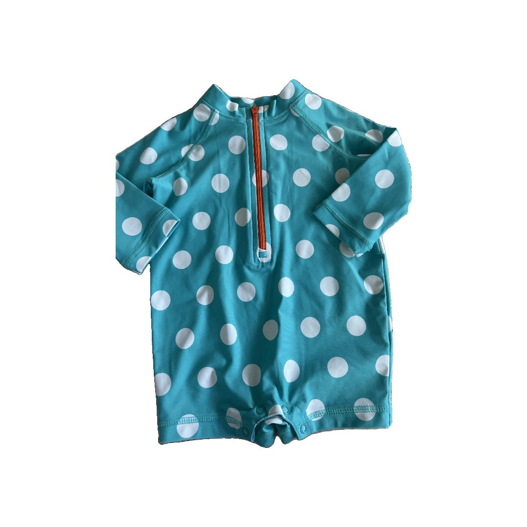 Primary Girls Aqua | White | polka dot Swimwear Size: 3-6 months Aqua | White | polka dot