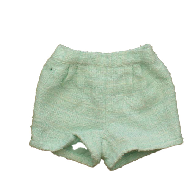 Janie and Jack Girls Aqua | White Shorts Size: 12-18 Months