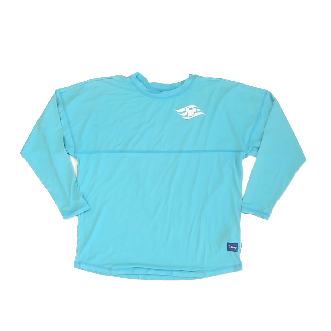 Disney Unisex Aqua Athletic Top Size: 10-12 Years Aqua