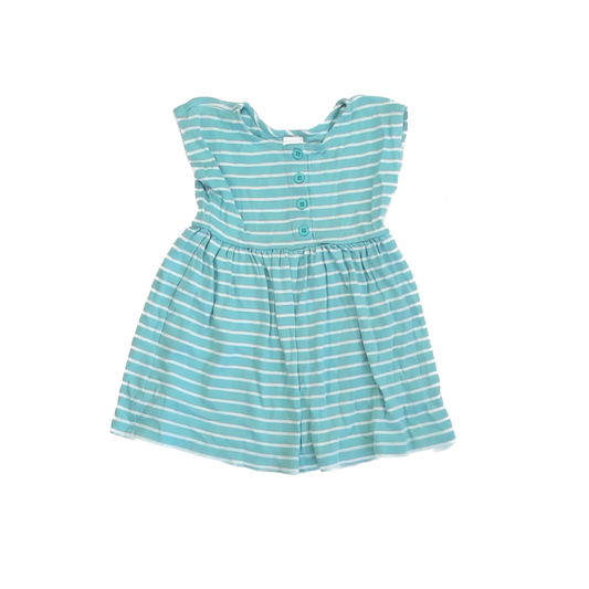 Hanna Andersson Girls Aqua Dress Size: 4T Aqua