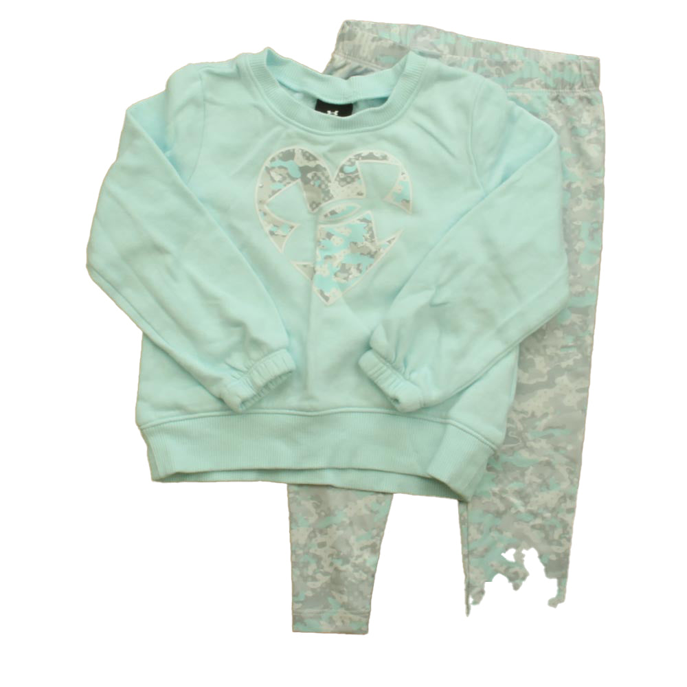 Under Armour Girls Aqua Apparel Sets Size: 3T Aqua