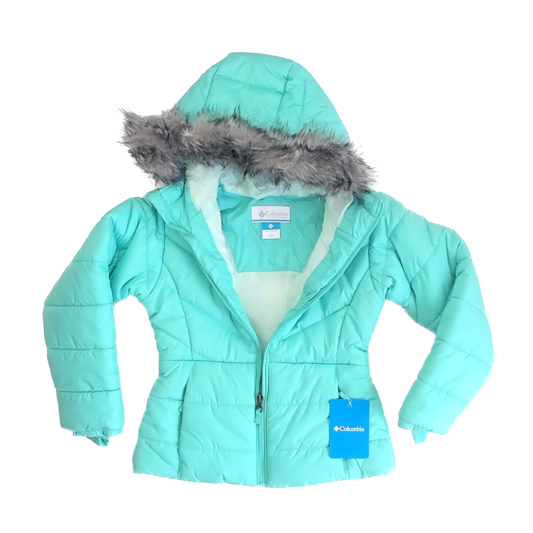 Columbia Girls Aqua Winter Coat Size: 6 Years Aqua
