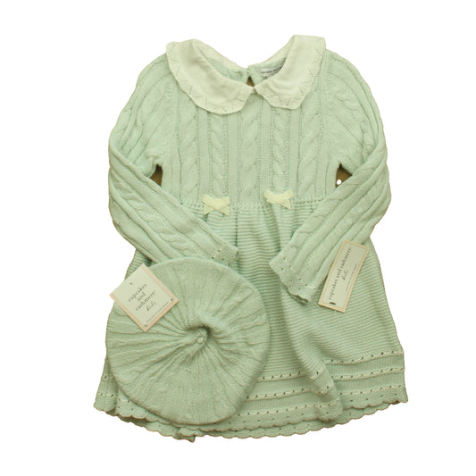 Cupcakes & Cashmere Girls Aqua Sweater Dress Size: 24 Months Aqua
