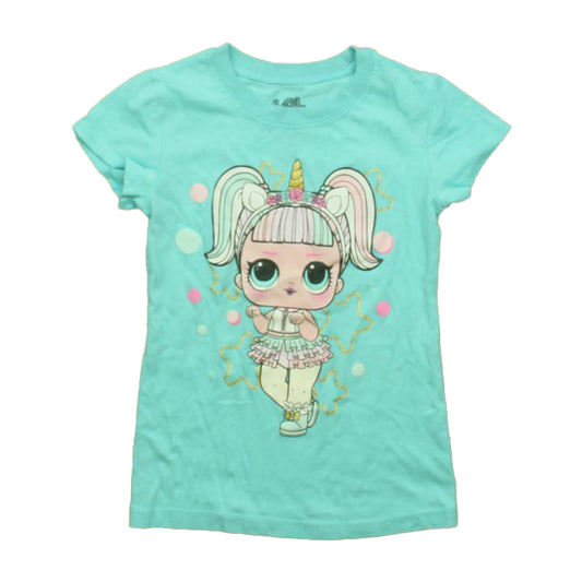 LOL Girls Aqua T-Shirt Size: 4-5T