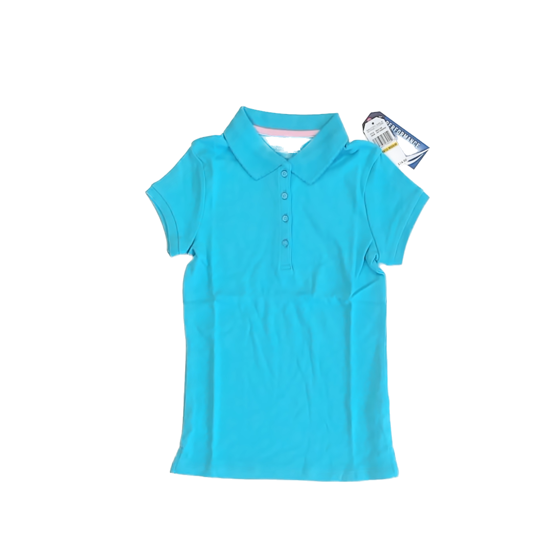 Nautica Girls Aqua Polo Shirt Size: 8-10 Years Aqua
