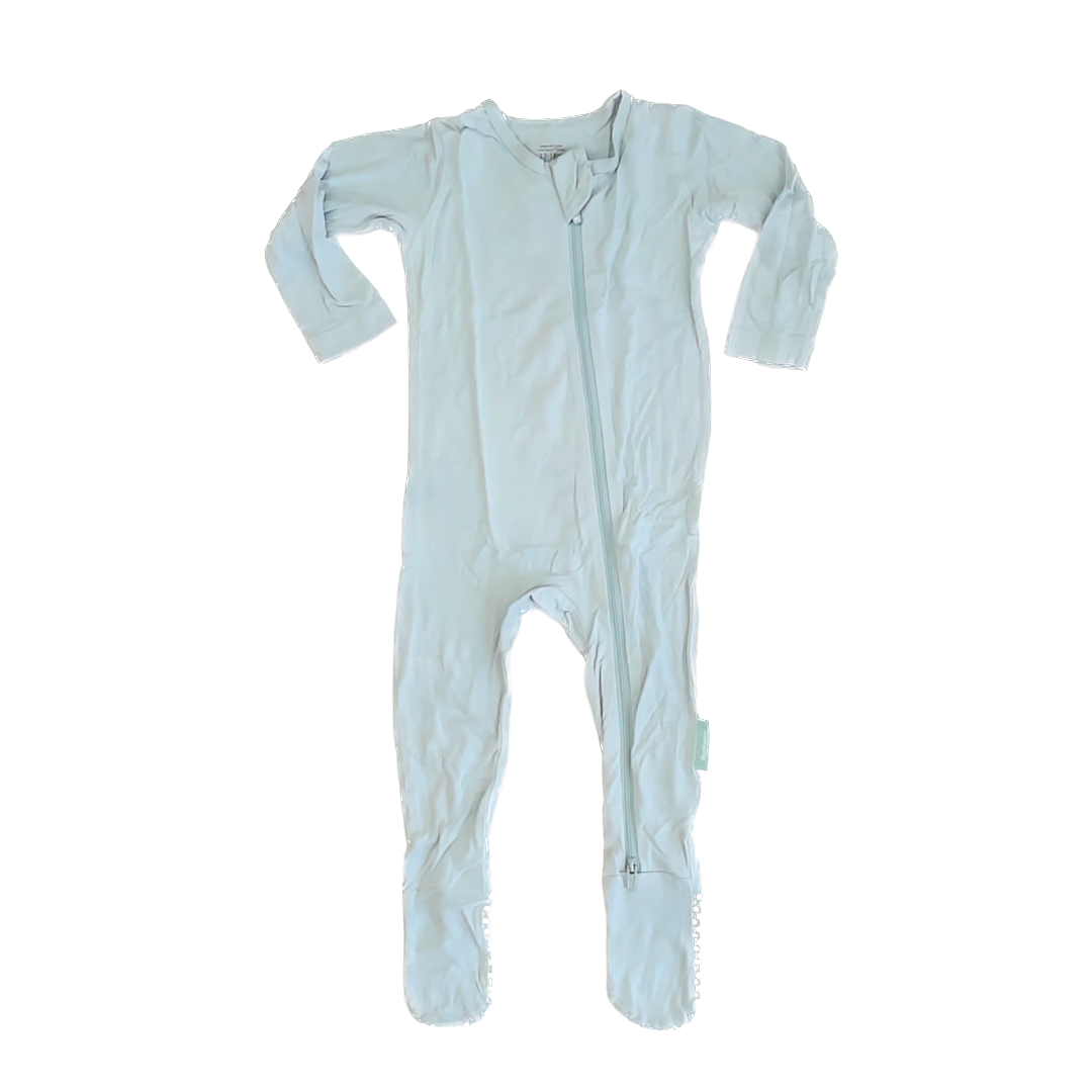 PurComfy Boys Aqua 1-piece footed Pajamas Size: 12-18 Months Aqua