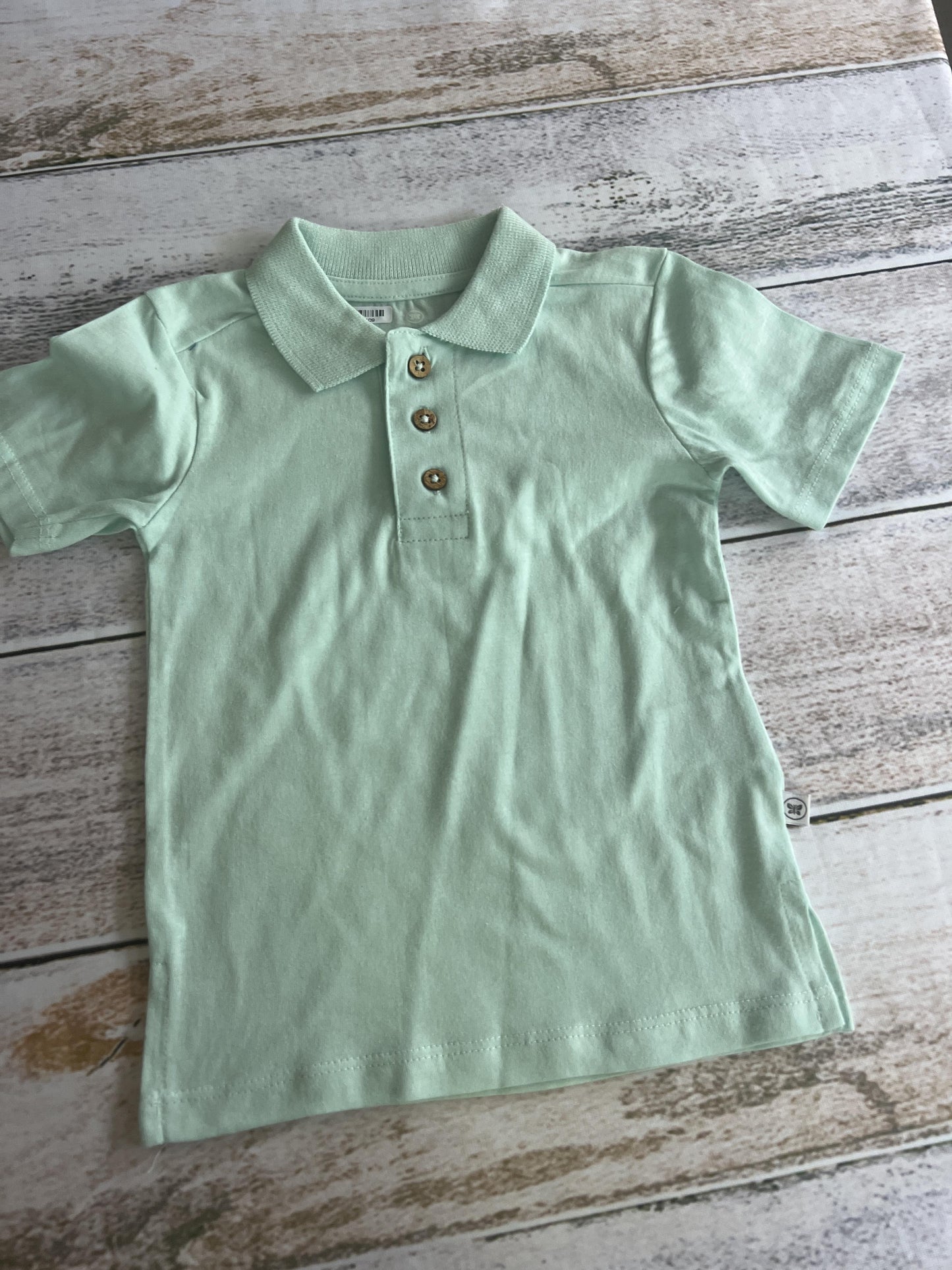 Honest co Boys Aqua Button Down Short Sleeve Size: 12 months Aqua