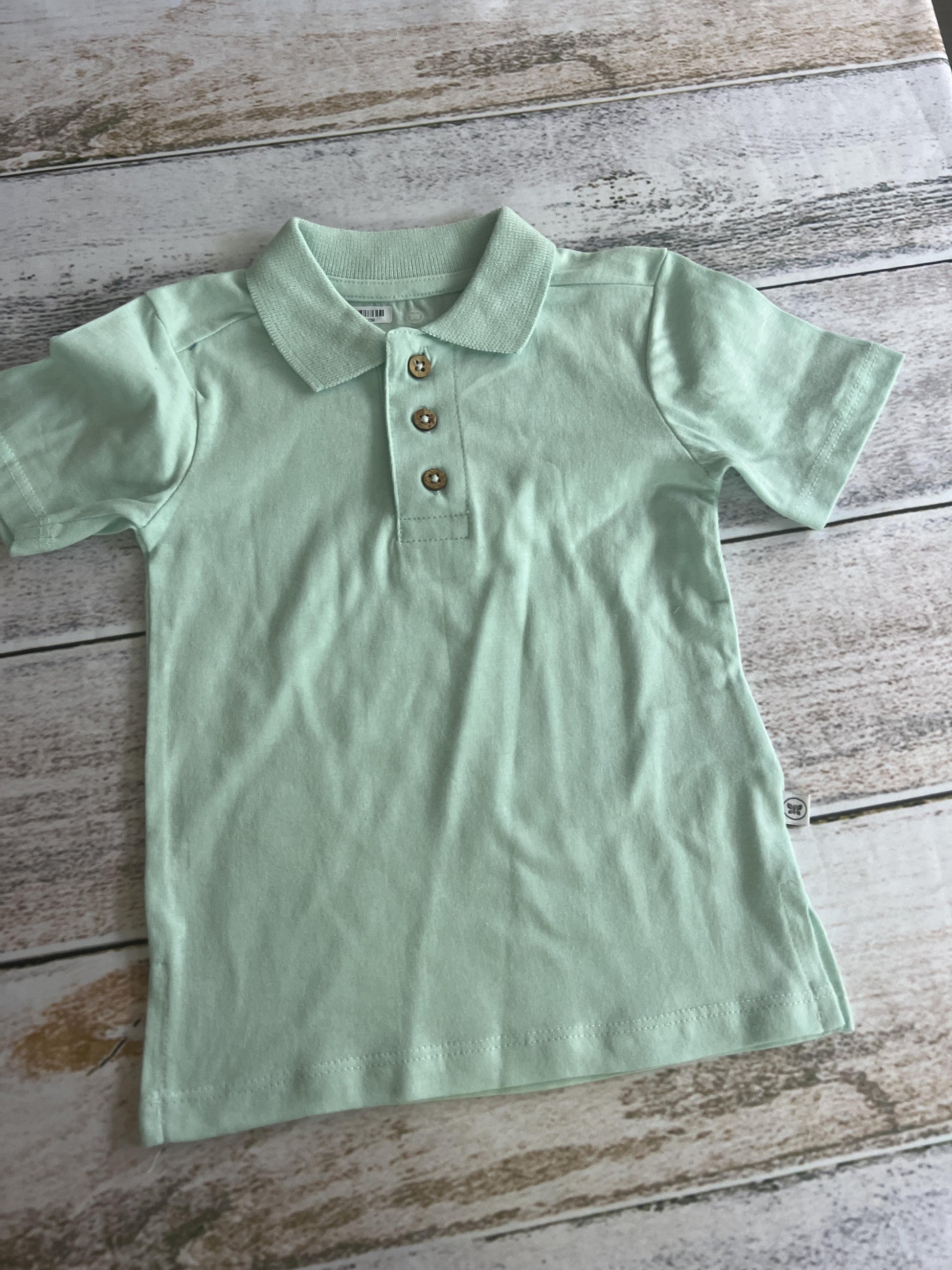 Honest co Boys Aqua Button Down Short Sleeve Size: 12 months Aqua