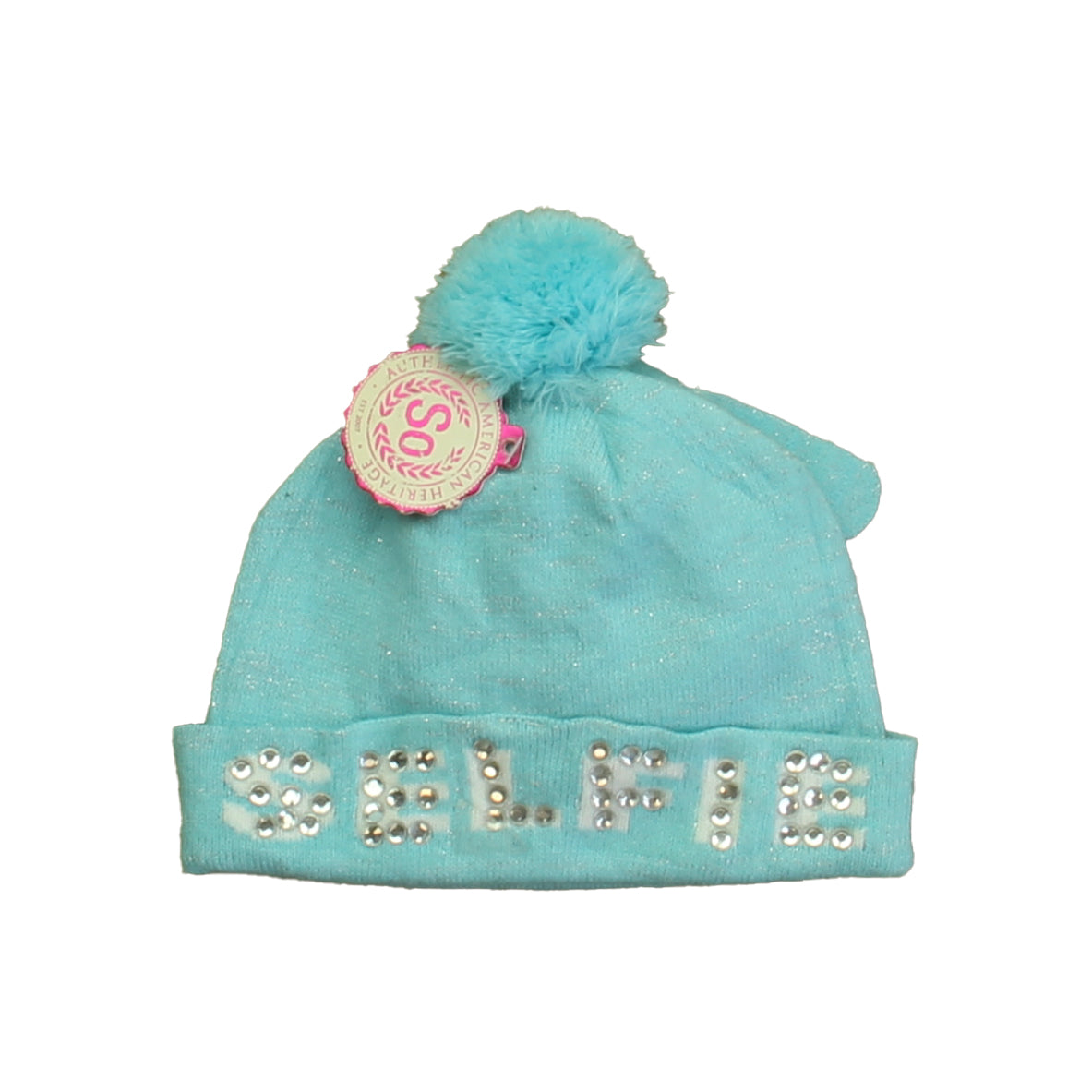 SO Girls Aqua Winter Hat Size: 4-5T