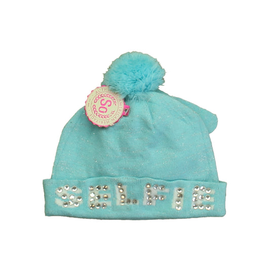 SO Girls Aqua Winter Hat Size: 4-5T