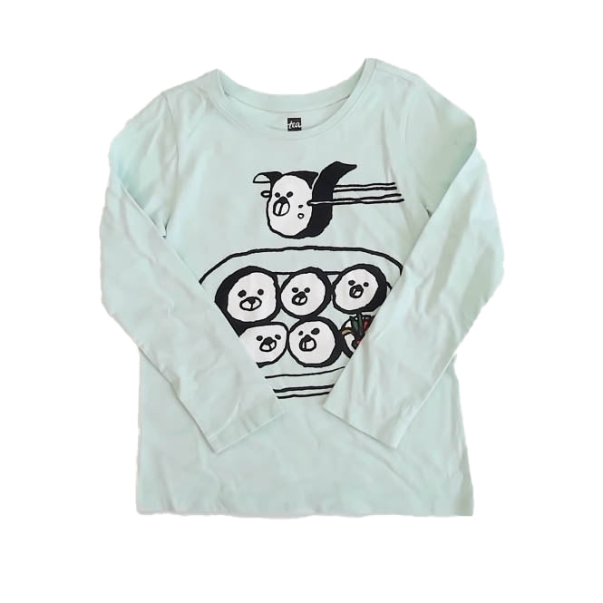 Tea Collection Girls Aqua Long Sleeve T-Shirt Size: 5T Aqua