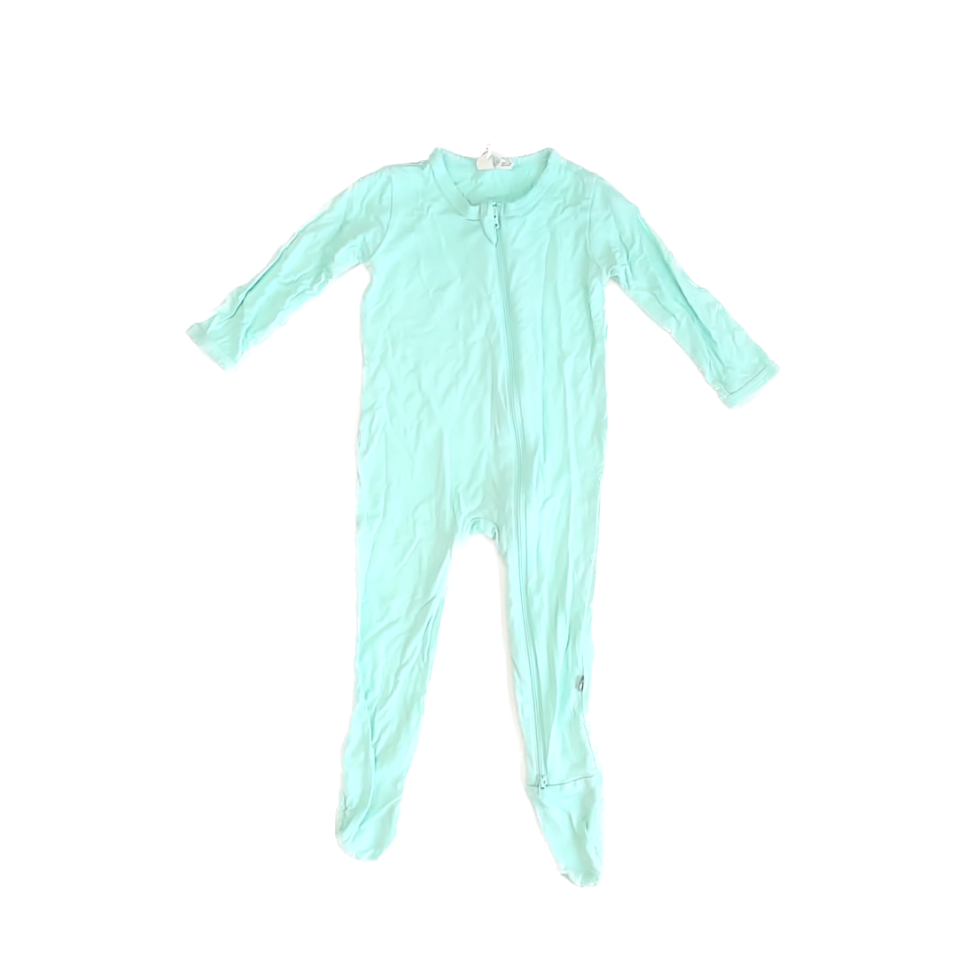Kyte Unisex Aqua 1-piece footed Pajamas Size: 6-12 Months Aqua