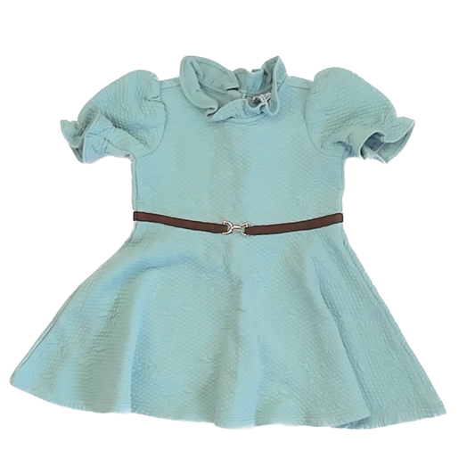 Janie and Jack Girls Aqua Dress Size: 2T Aqua